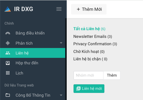 Các thiết lập bổ sung của Frontend